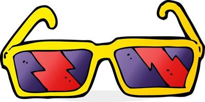 doodle cartoon sunglasses vector