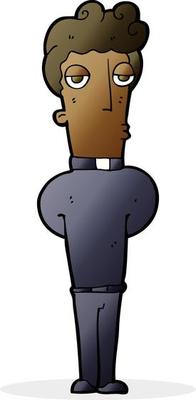 doodle character cartoon priest