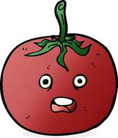 doodle character cartoon tomato vector