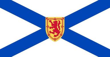 Nova Scotia flag, province of Canada. Vector illustration.