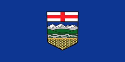 Alberta flag, province of Canada. Vector illustration.