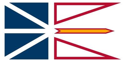 Newfoundland and Labrador flag, province of Canada. Vector illustration.