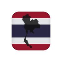 Thailand flag, official colors. Vector illustration.