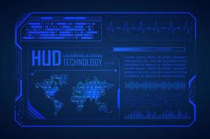 Modern HUD Technology Background vector