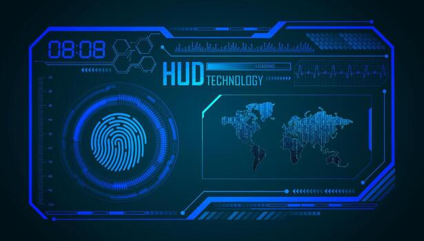 Modern HUD Technology Background vector