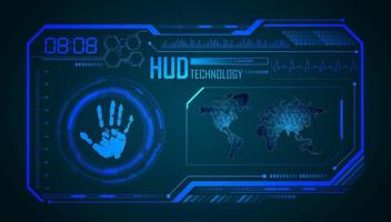 Modern HUD Technology Background vector