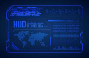 Modern HUD Technology Background vector
