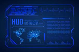 Modern HUD Technology Background vector