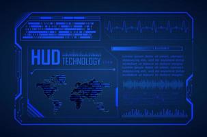 Modern HUD Technology Background vector