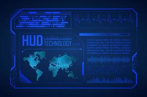 Modern HUD Technology Background vector