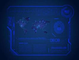 Modern HUD Technology Background vector