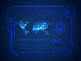 Modern HUD Technology Background vector