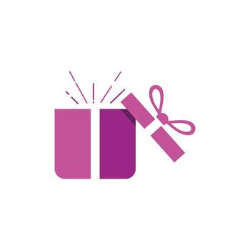 vector de icono de caja de regalo