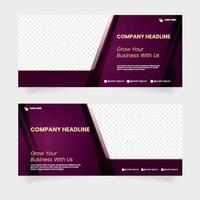 banner cover social media promotion vector template design