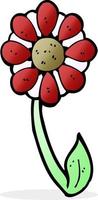 doodle cartoon flower vector