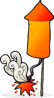 doodle cartoon firework