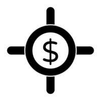 Trendy design icon of money target vector