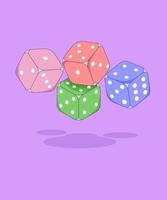 graphic illustration of irregular dice design vector