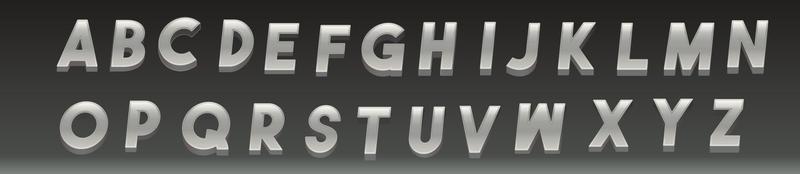Metallic Alphabet Letters