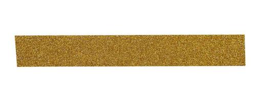 Gold glitter tape strip isolated on white background photo