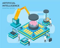 inteligencia artificial. concepto de tecnología futura vector