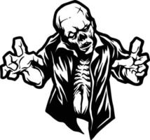 Halloween Zombie Grabbing Silhouette vector