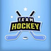 Minimalist hockey logo for the team vector