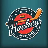 logotipo de hockey moderno para equipos deportivos vector