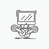 Game. gaming. internet. multiplayer. online Line Icon. Vector isolated illustration