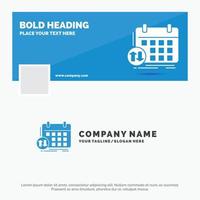 Blue Business Logo Template for schedule. classes. timetable. appointment. event. Facebook Timeline Banner Design. vector web banner background illustration