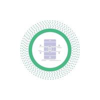Api. interface. mobile. phone. smartphone Glyph Icon. Vector isolated illustration