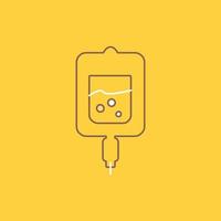 blood. test. sugar test. samples Flat Line Filled Icon. Beautiful Logo button over yellow background for UI and UX. website or mobile application vector
