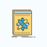 Api. application. developer. platform. science Flat Icon. green and Yellow sign and symbols for website and Mobile appliation. vector illustration