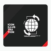 Red and Black Creative presentation Background for Connectivity. global. internet. network. web Glyph Icon vector