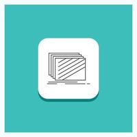 Round Button for Design. layer. layout. texture. textures Line icon Turquoise Background vector