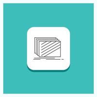 Round Button for Design. layer. layout. texture. textures Line icon Turquoise Background vector