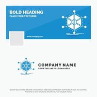 Blue Business Logo Template for Data. help. info. information. resources. Facebook Timeline Banner Design. vector web banner background illustration