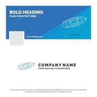 Blue Business Logo Template for Galaxy. astronomy. planets. system. universe. Facebook Timeline Banner Design. vector web banner background illustration