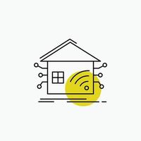 Automation. home. house. smart. network Line Icon vector