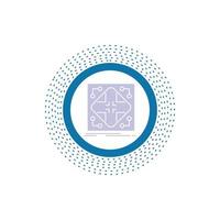 Data. infrastructure. network. matrix. grid Glyph Icon. Vector isolated illustration