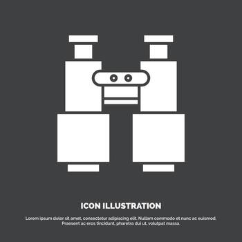 binoculars. find. search. explore. camping Icon. glyph vector symbol for UI and UX. website or mobile application