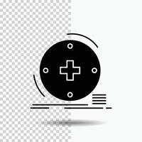 Clinical. digital. health. healthcare. telemedicine Glyph Icon on Transparent Background. Black Icon vector