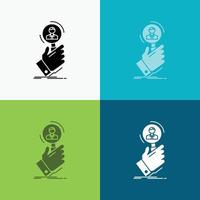 recruitment. search. find. human resource. people Icon Over Various Background. glyph style design. designed for web and app. Eps 10 vector illustration