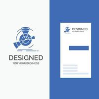 Business Logo for Data. diagram. performance. point. reference. Vertical Blue Business .Visiting Card template. vector