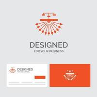 Business logo template for optimization. site. site. structure. Web. Orange Visiting Cards with Brand logo template. vector