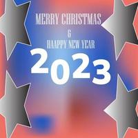 Background merry chritmas and new year and star colorful. vector