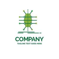 Distribution. grid. infrastructure. network. smart Flat Business Logo template. Creative Green Brand Name Design. vector