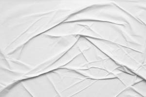 Blank white crumpled and creased paper poster texture background photo