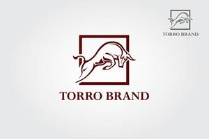 plantilla de logotipo de la marca torro para su empresa. vector