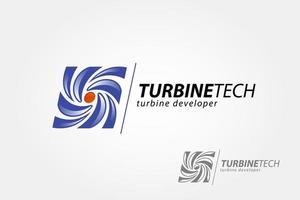 Turbine circular power abstract vector and logo design or template propeller fan of technology company identity symbol concept.